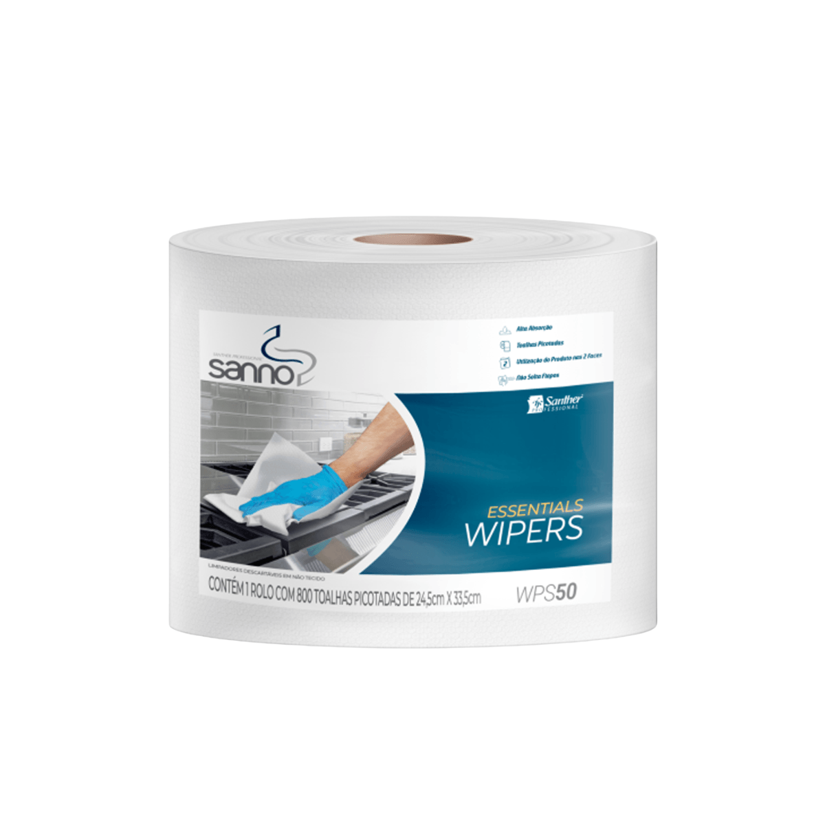 Pano Multiuso Wiper WPS50 com 800 unidades Sanno